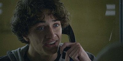 Walker Trevor on phone with Clint at prison. Walker Trevor on phone with Clint at prison.