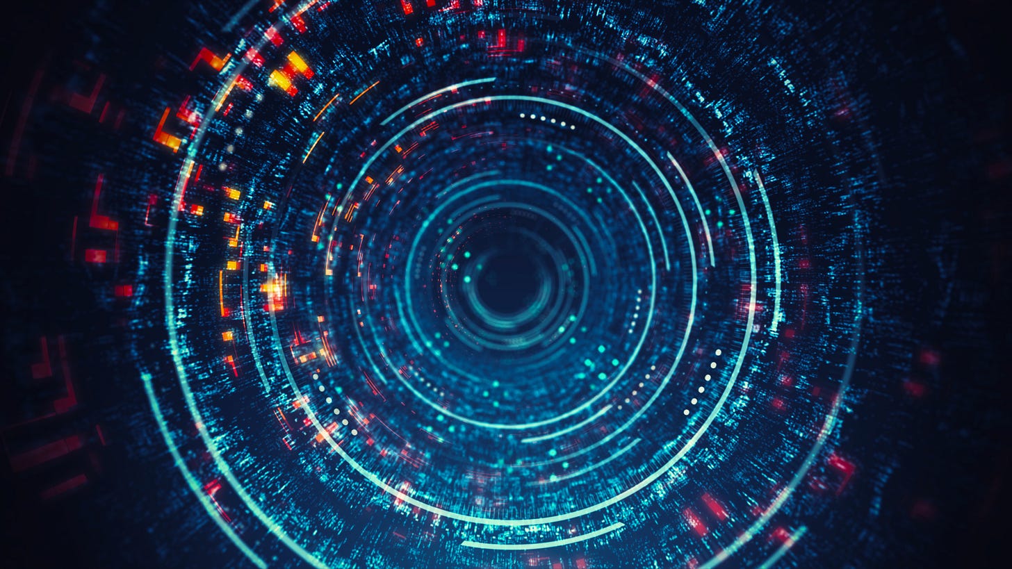 Abstract circular data tunnel