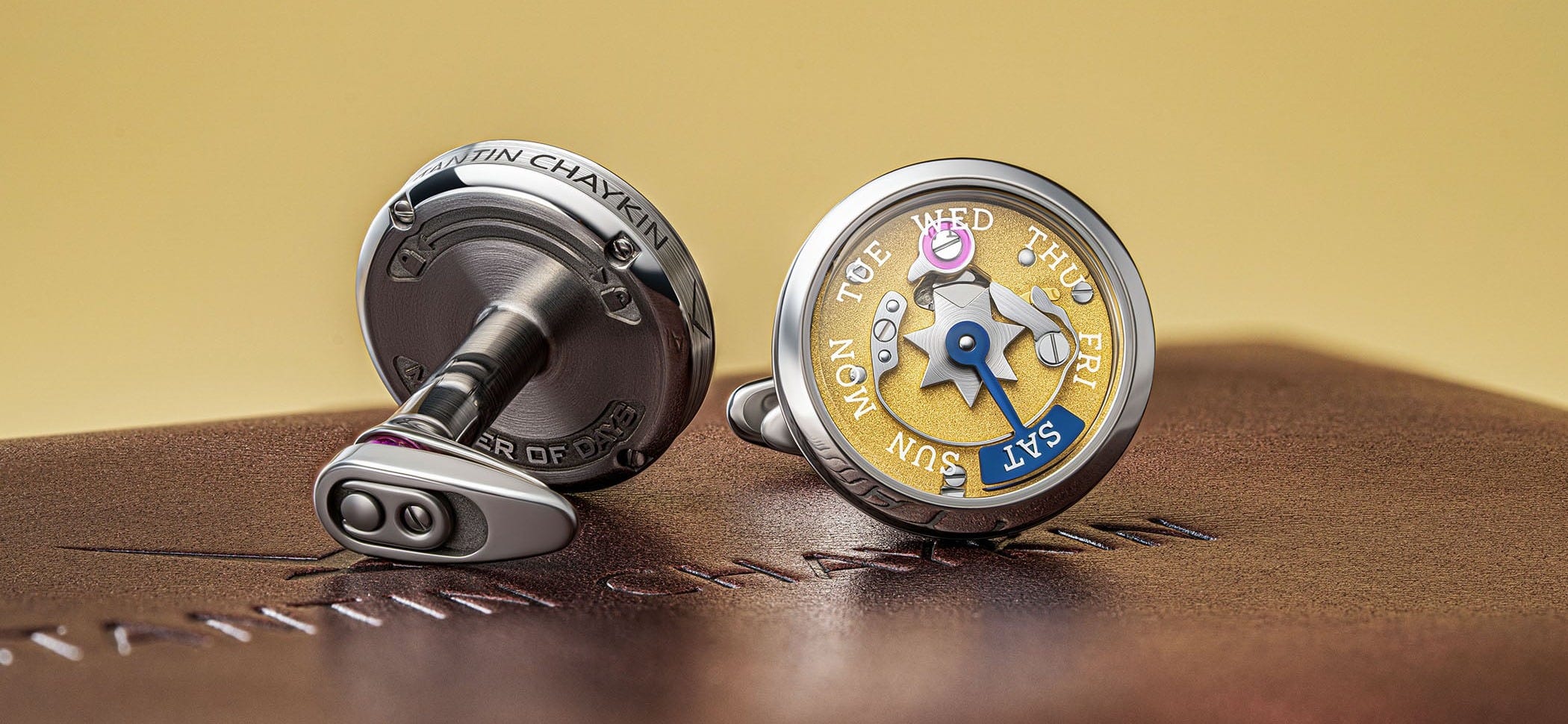 Just Because: Konstantin Chaykin Turns Cufflinks into a Mechanical Calendar