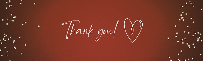 Decorative red background with text that says "Thank you!". Decorative red background with text that says "Thank you!".