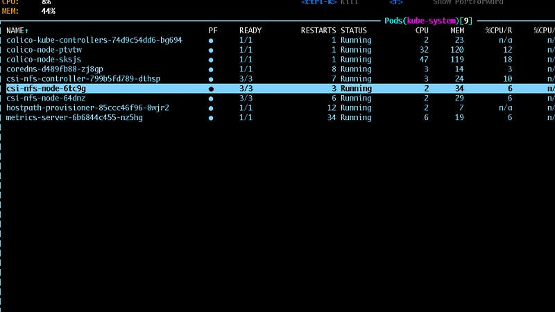 installed NFS provisioner on kubernetes cluster