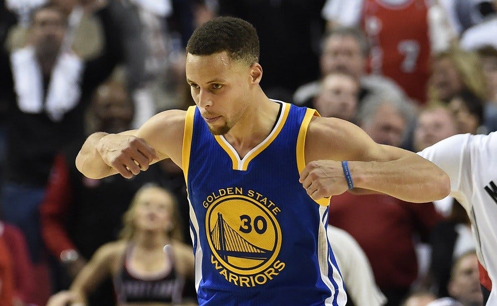 Stephen Curry's Warriors move into semifinals after Blazers win 125-121 2016 images Stephen Curry's Warriors move into semifinals after Blazers win 125-121 2016 images