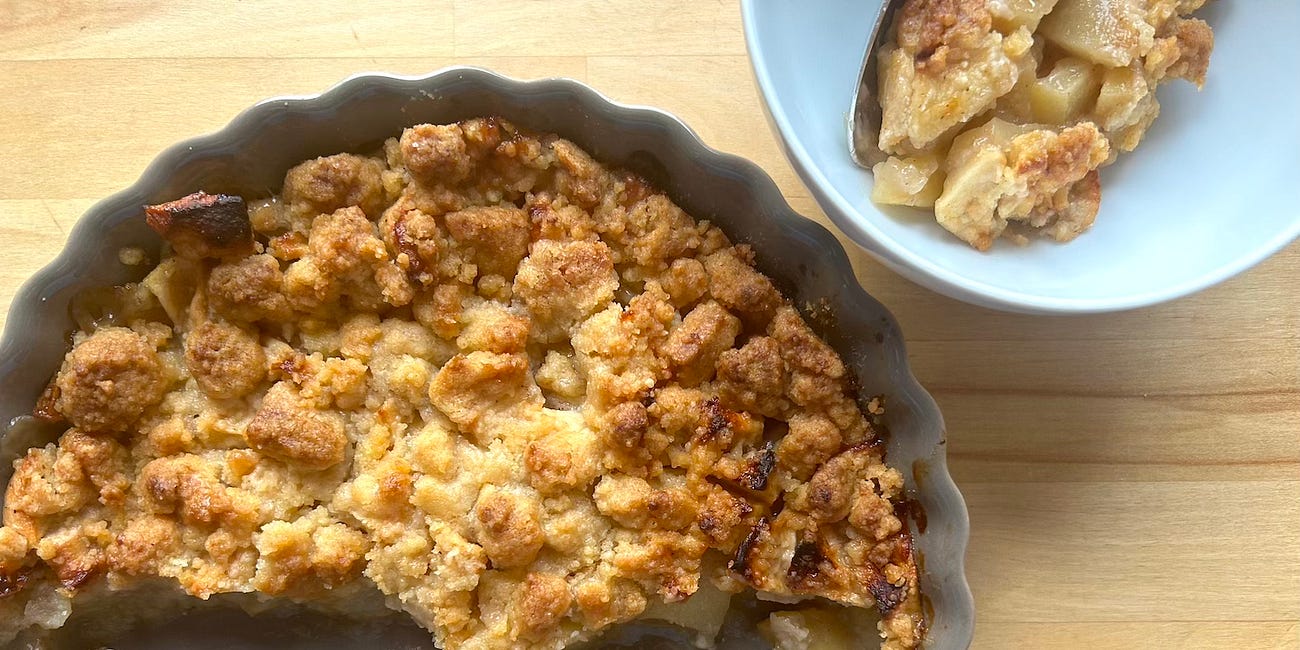 Crisps are crumbles in French and a good time in any language