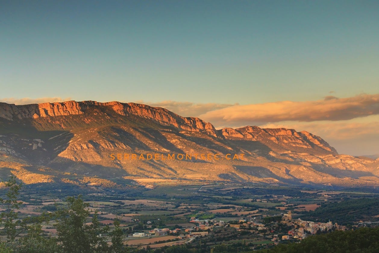 El Montsec d’Ares i la Vall d’Àger. La Noguera, Lleida, Catalunya.