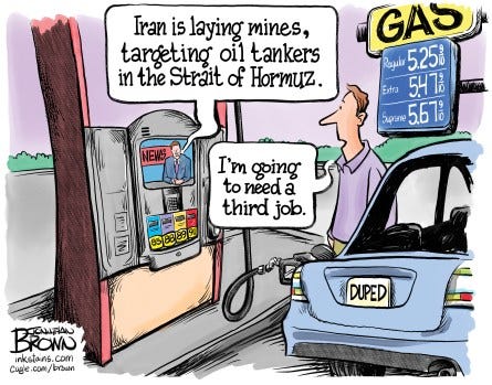 Cartoonist's take: 'War in Iran triggers high gas prices' – Daily Freeman