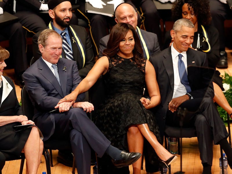 Michelle Obama and George W. Bush's Enduring Friendship in Photos -  Business Insider