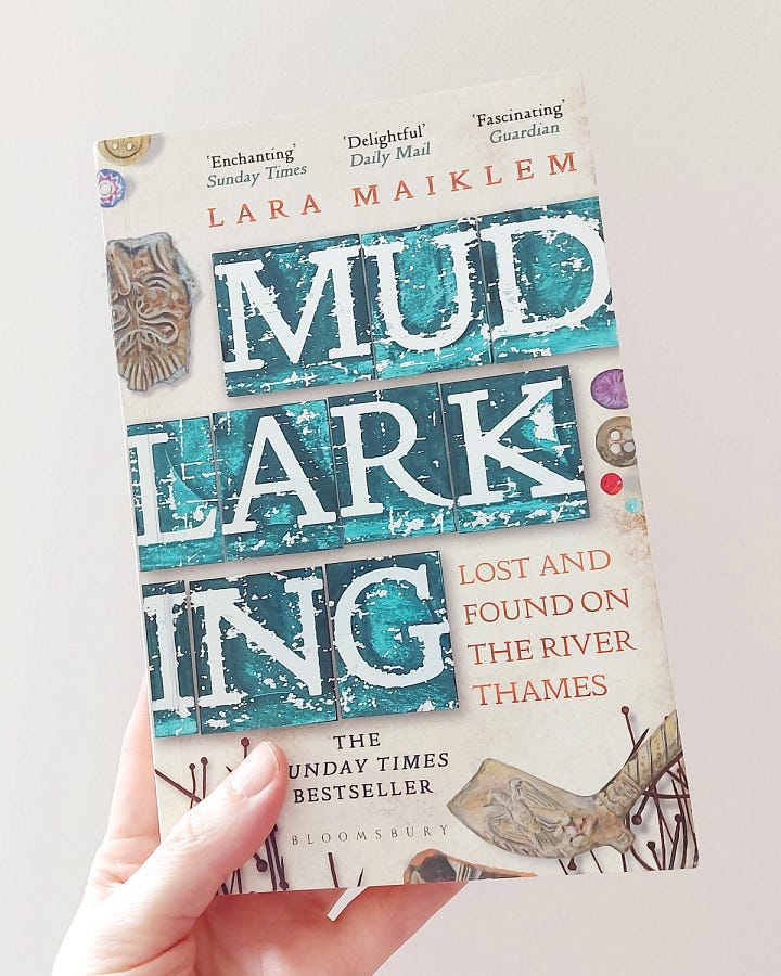 Four covers of books: Hidden Nature, The Pull of the River, Mudlarking, What Is a River?