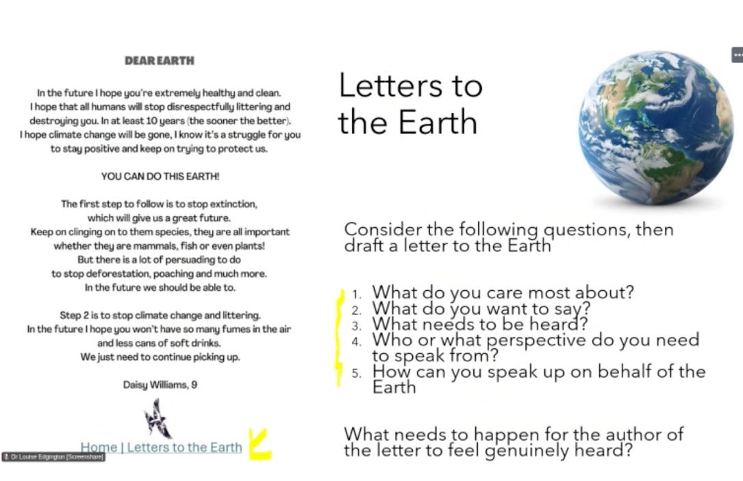 A close-up of a letter to the earth

AI-generated content may be incorrect.
