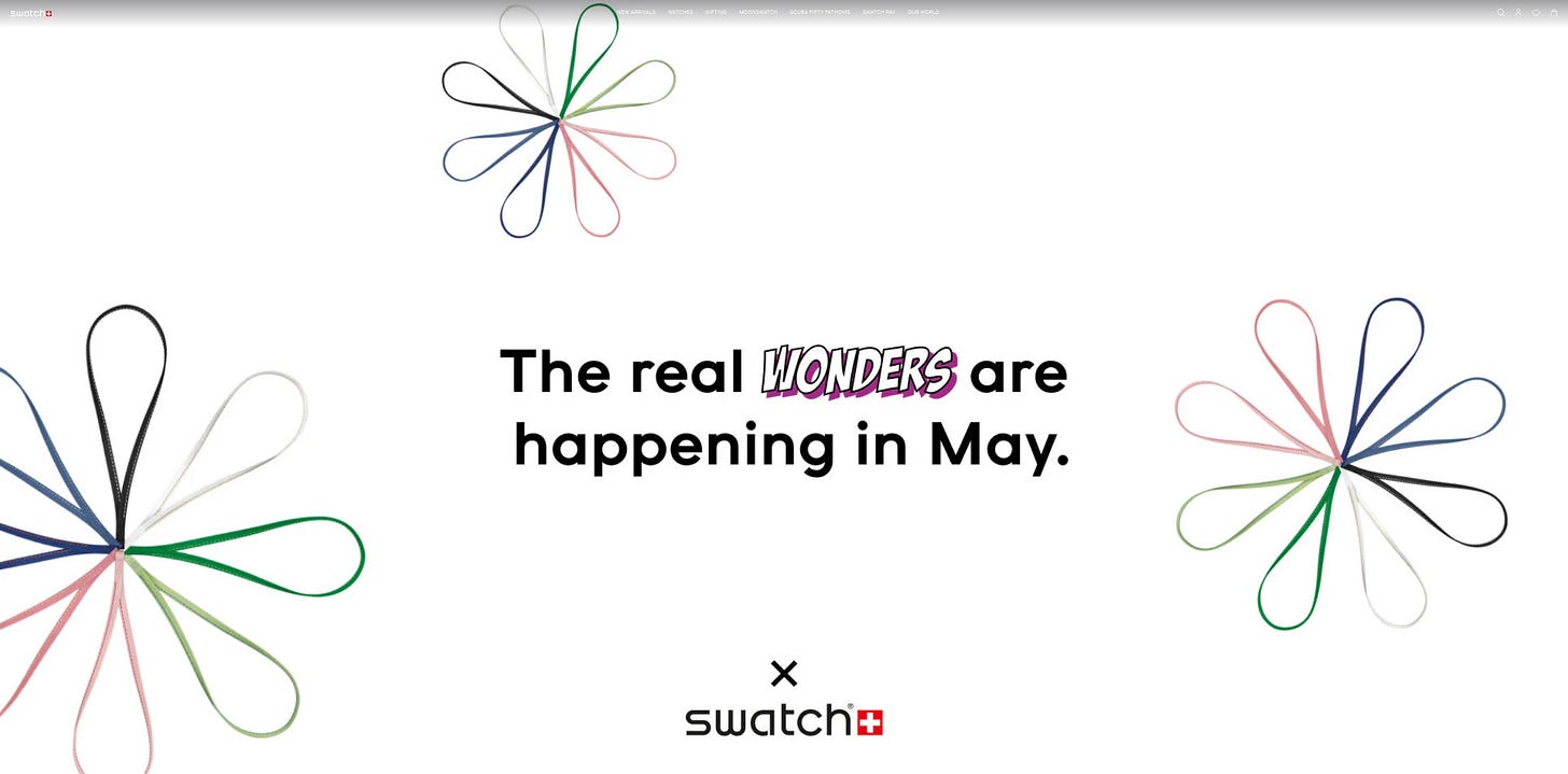 Swatch Homepage Screenshot