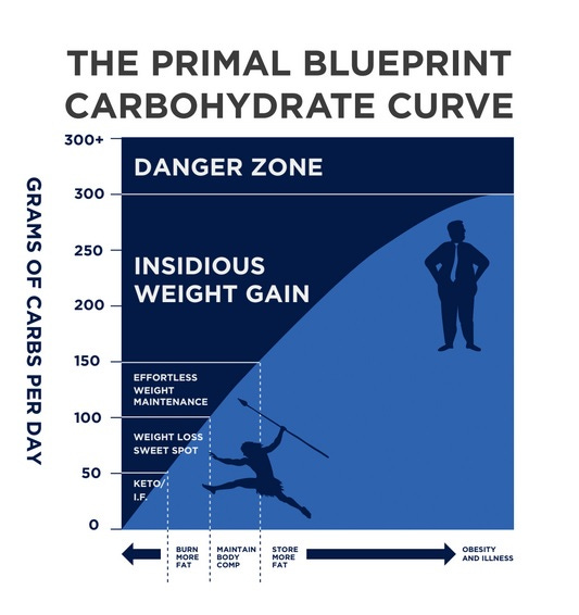 Primal Blueprint Carbohydrate Curve