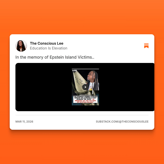 The Conscious Lee (@theconsciouslee): "In the memory of Epstein Island ...