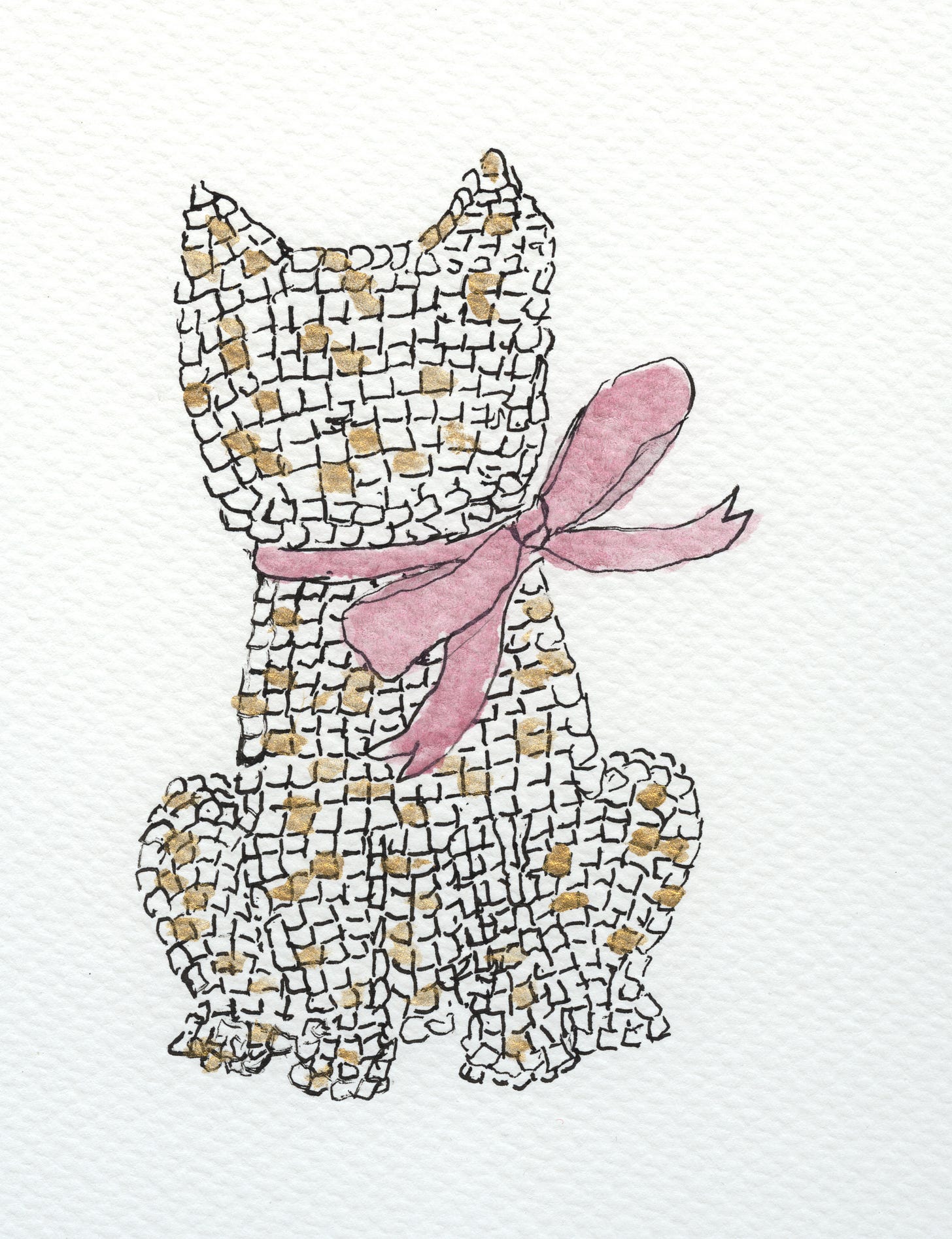 kitty mosaic painting by Sarah Hauser