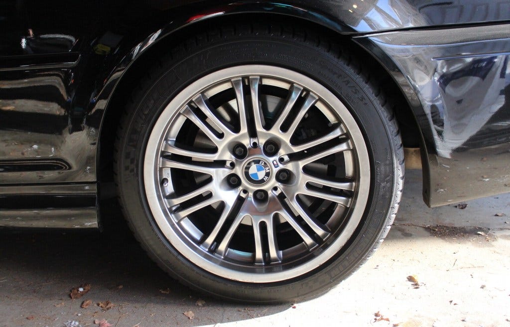 2003 BMW E46 M3 convertible wheel detail 2003 BMW E46 M3 convertible wheel detail