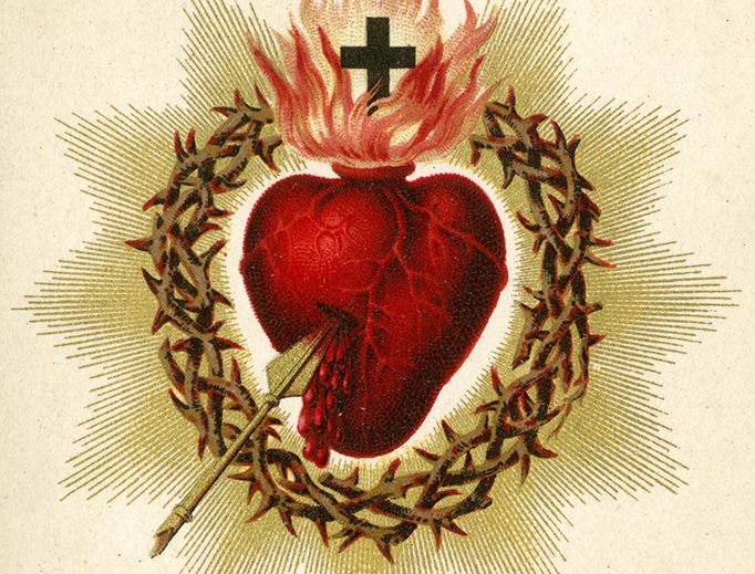 Holy card depicting the Sacred Heart of Jesus, ca. 1880. Auguste Martin collection, University of Dayton Libraries.
Holy card depicting the Sacred Heart of Jesus, ca. 1880. Auguste Martin collection, University of Dayton Libraries.