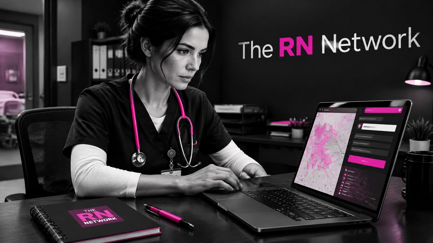 Nurse checking a facility address against a shortage area map Nurse checking a facility address against a shortage area map