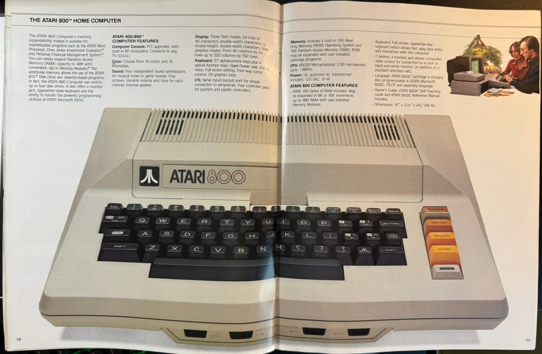 Introduction of the Atari 400/800 in 1979