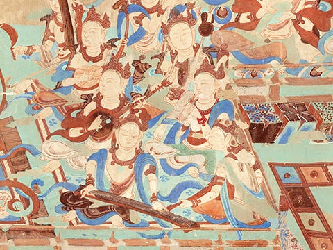 敦煌壁畫樂舞圖像｜來源：Getty Research Institute / Dunhuang Academy