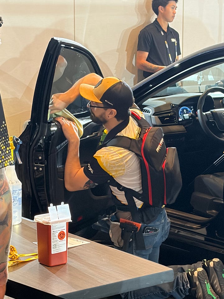 XPEL Installation of window film, color PPF, architectural film, the competition space