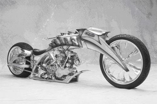 Sir Lancelot built by Sick Bastard Choppers of U.S.A.