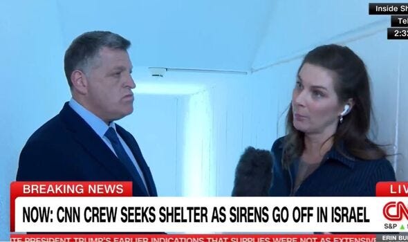 Horror moment CNN star halts report to run to bomb shelter | TV & Radio |  Showbiz & TV | Express.co.uk