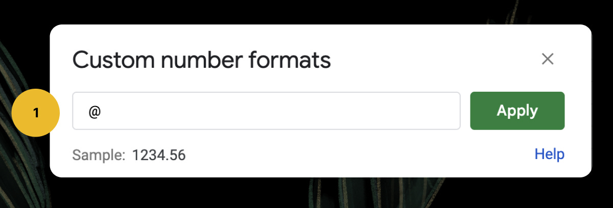 Custom number formats