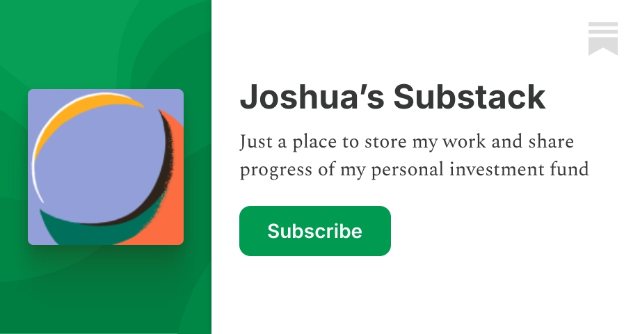 Joshua’s Substack | Substack