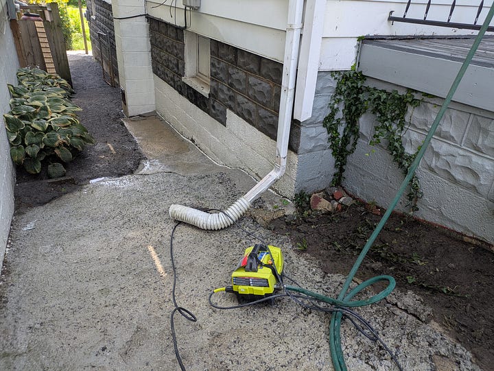 Fresh tomatoes (and carrots!) I roasted for the soup recipe below. A 120 year old foundation wall I restored as part of our investment house project.