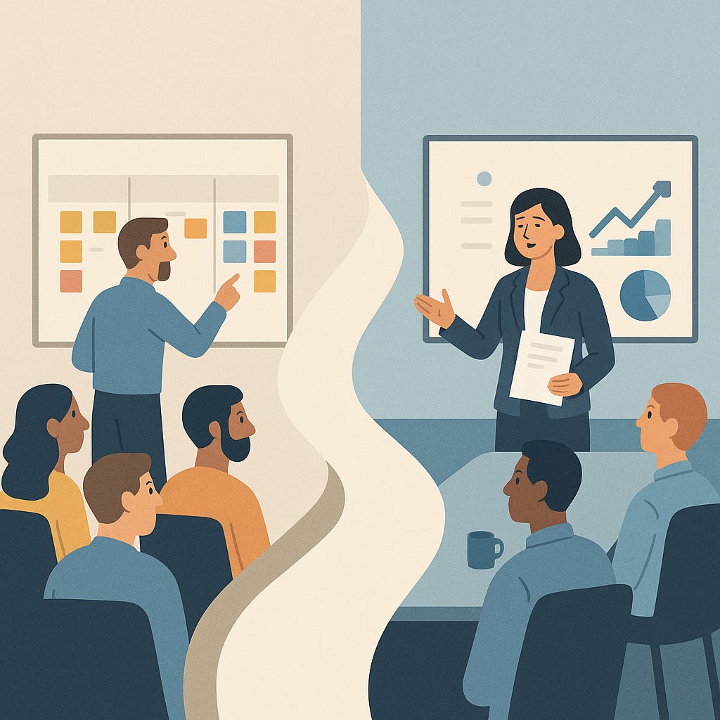 PO in Sprint Planning vs PM in Roadmap presentation