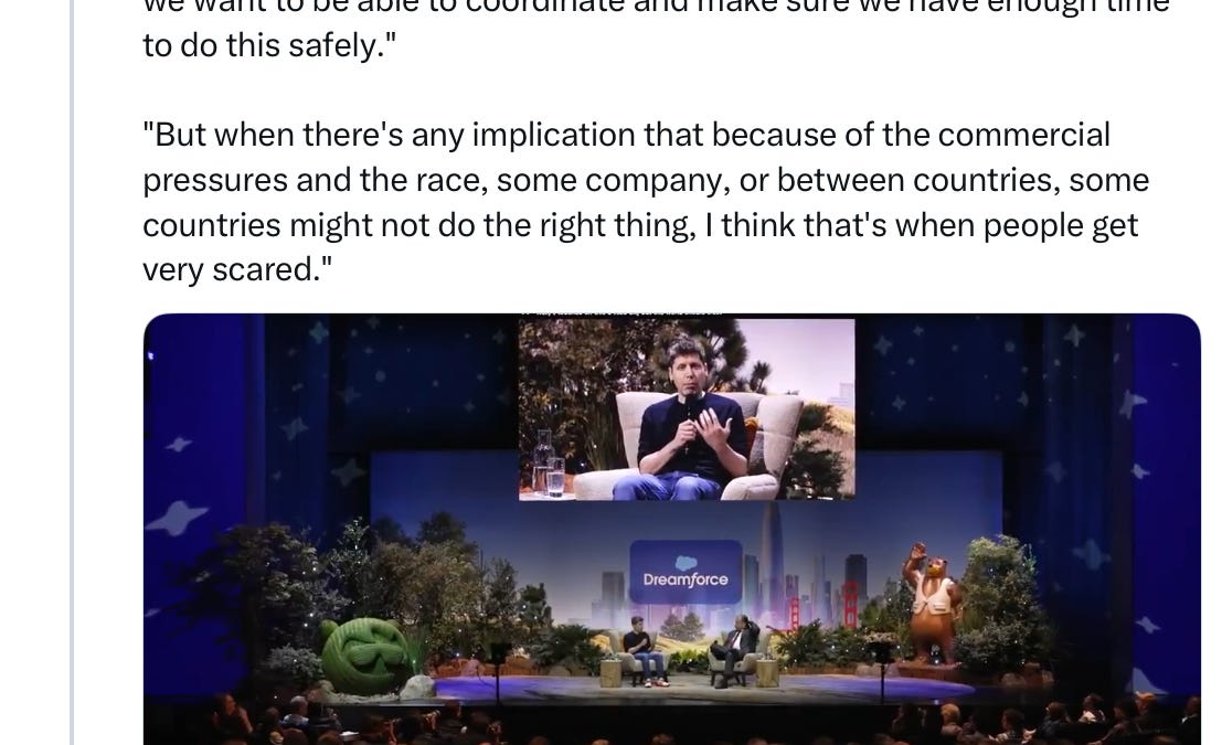Sam Altman says trust me; Jensen Huang says everything is going to be fine; Bernie Sanders says AI is more dangerous than nukes