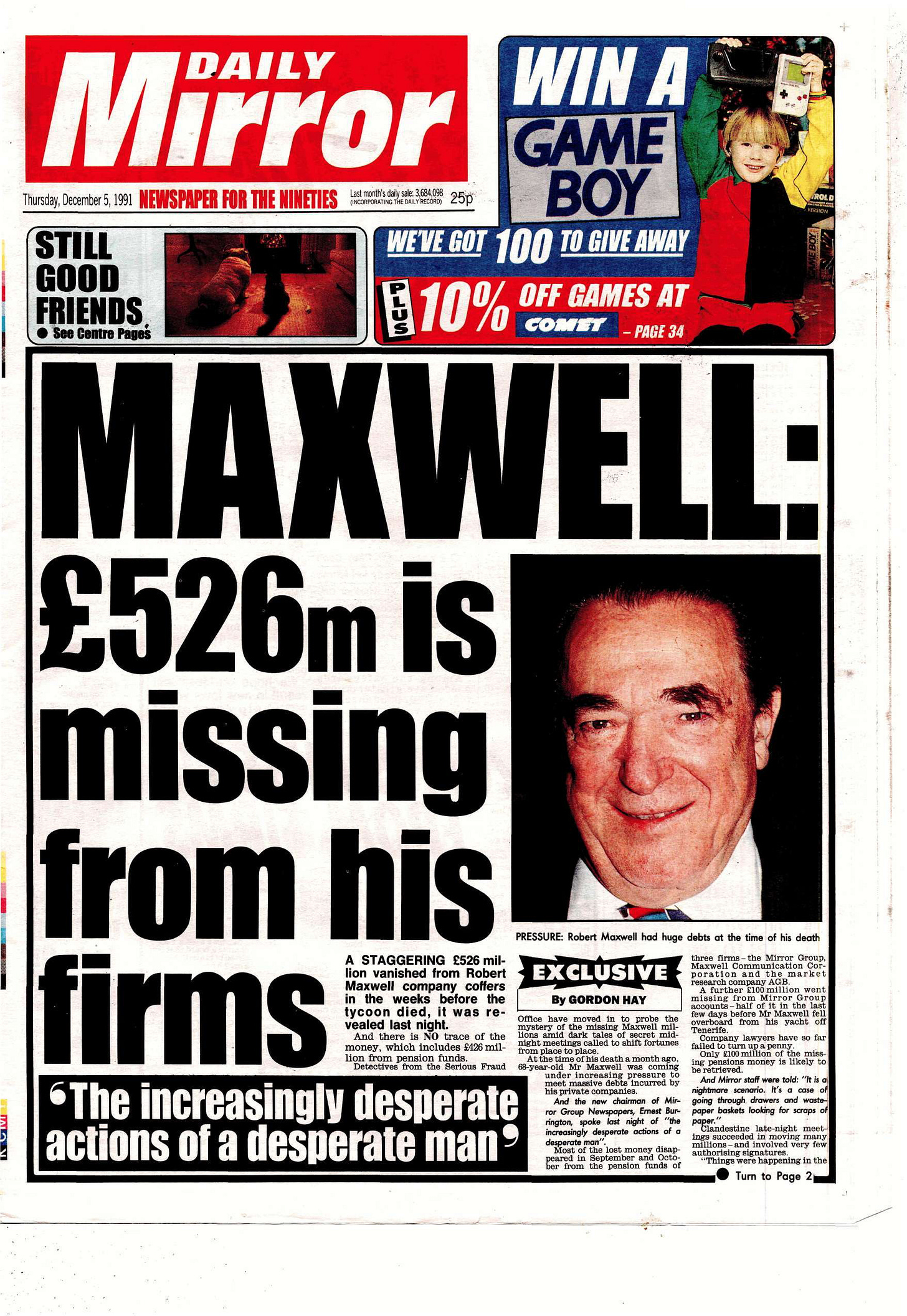 Maxwell - the fallout - Association of Mirror Pensioners
