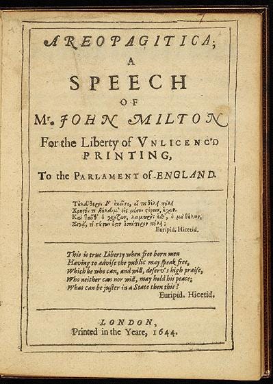 Areopagitica (1644) (Jebb ed.) | Online Library of Liberty