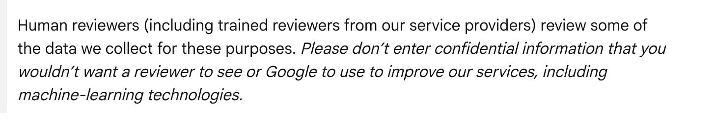 an excerpt from gemini Ts&Cs an excerpt from gemini Ts&Cs