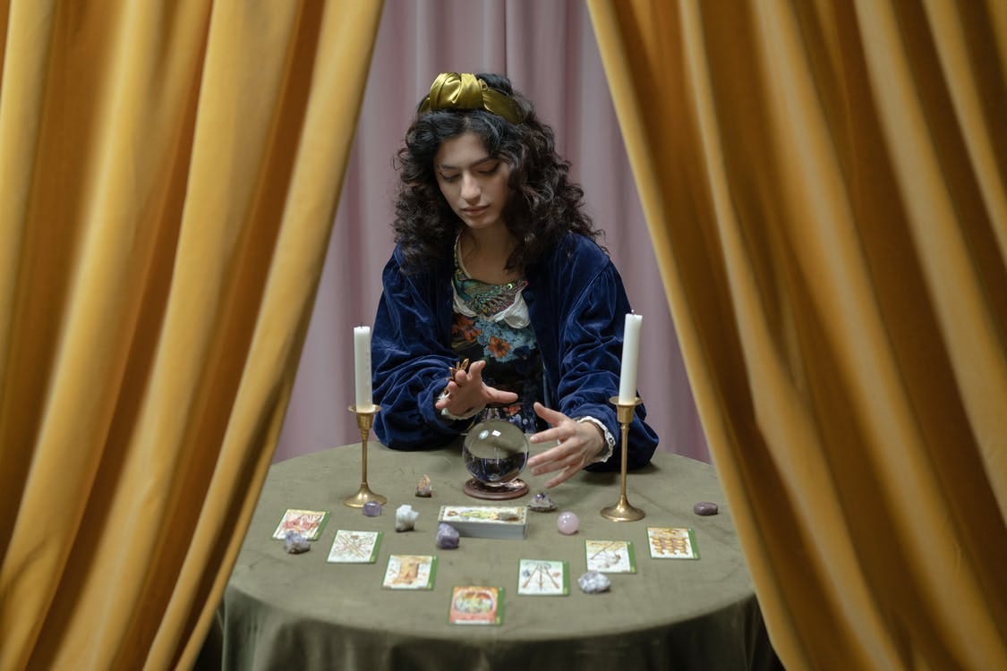 Free A Woman Fortune Telling Stock Photo