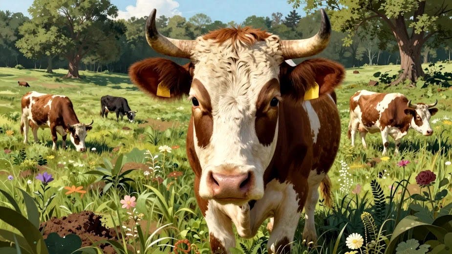 Regenerative Livestock and Soil Health Cattle grazing in a regenerative pasture system