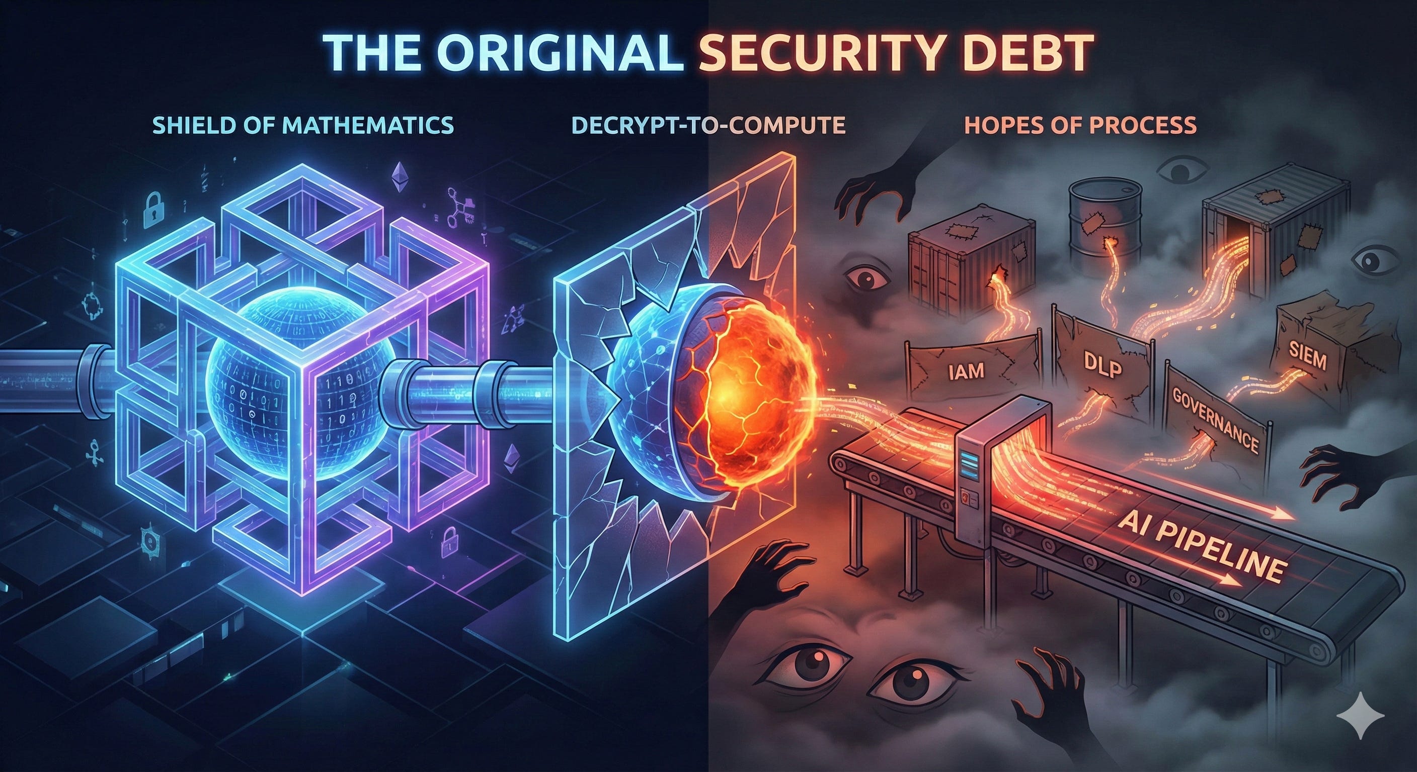Decrypt-to-Compute: The Source of Modern Security Debt