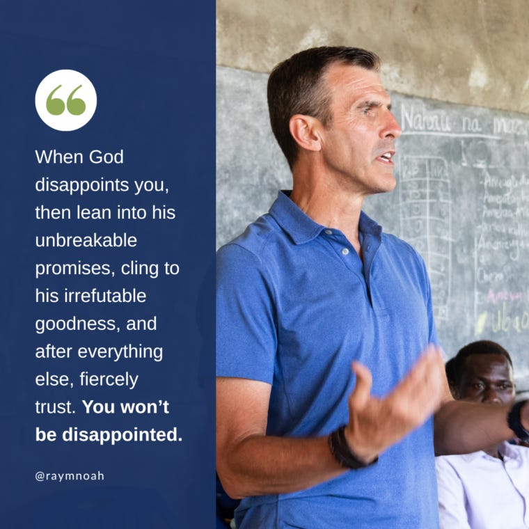 Disappointed with God? Disappointed with God?