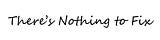 There’s Nothing to Fix