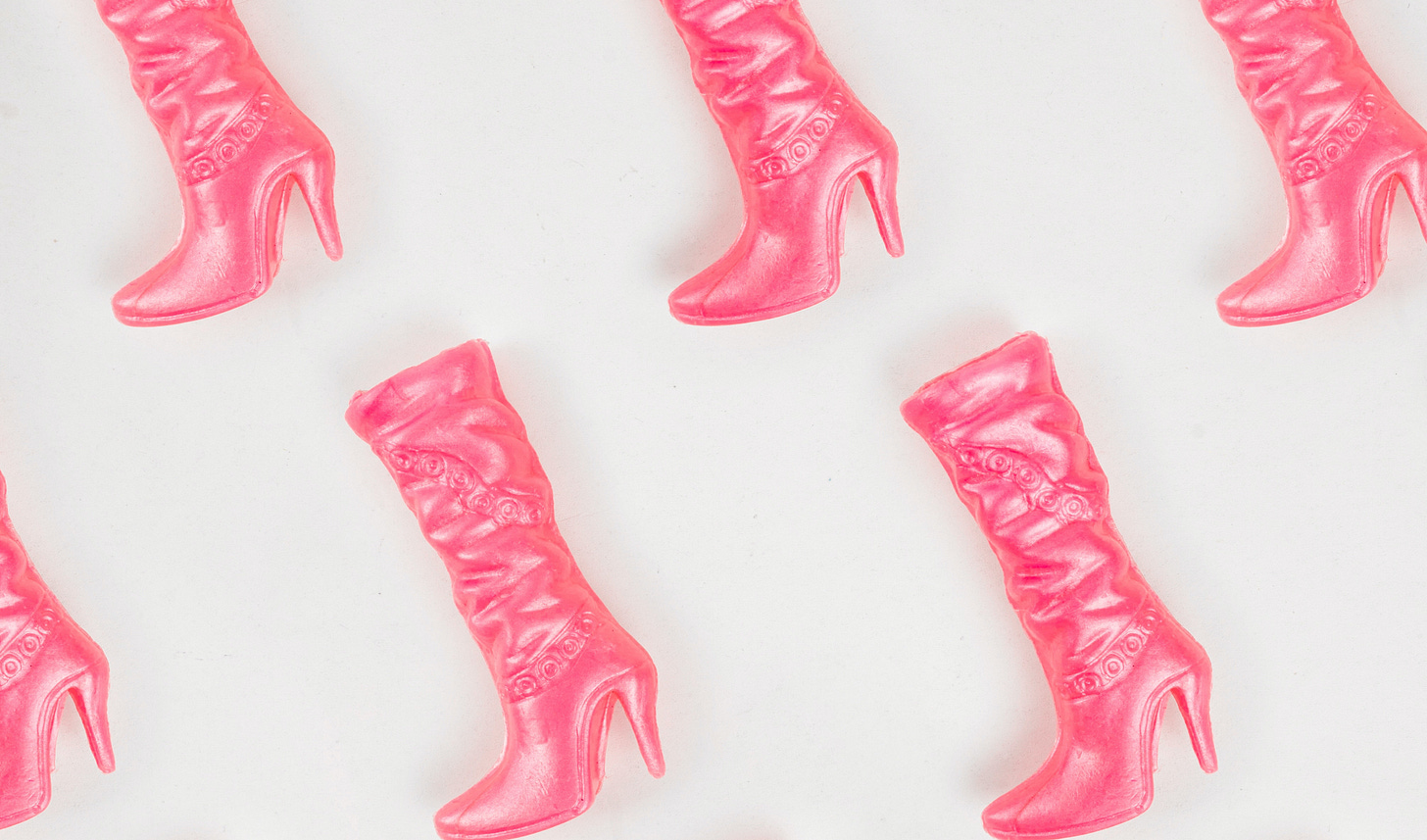 pink barbie shoes laying flat pink barbie shoes laying flat