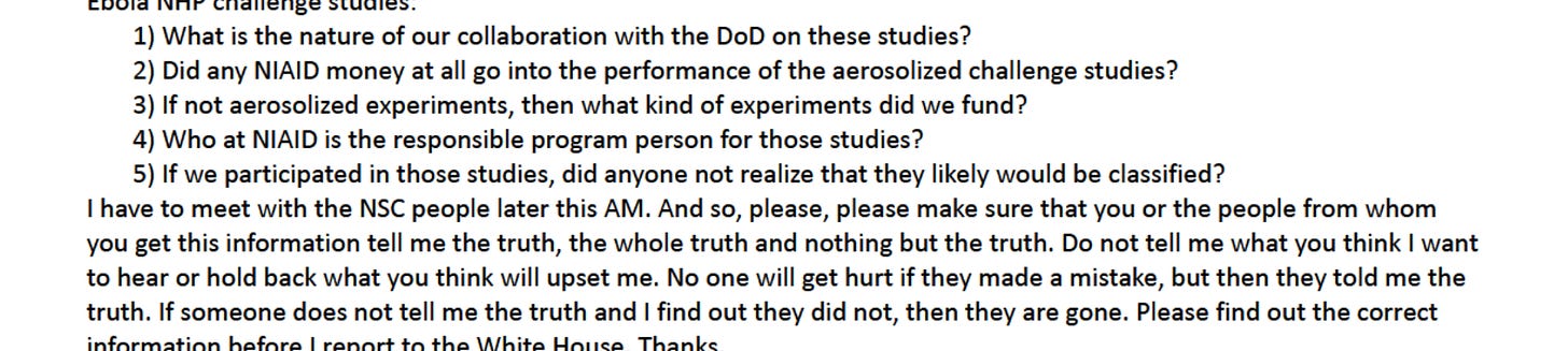 Fauci to Kurilla, 6:51 a.m., March 11, 2016. Release, page 15. Fauci to Kurilla, 6:51 a.m., March 11, 2016. Release, page 15.