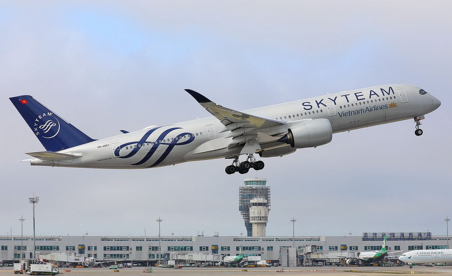 Vietnam Airlines Airbus A350 in SkyTeam livery