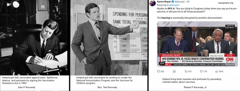 And just like that, RFK Jr is working to demolish the legacy of the Kennedy family and all the great work they have done getting kids vaccinated and protected.