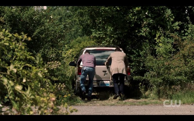 supernatural sam winchester castiel pushing truck 12.01 kb 19 supernatural sam winchester castiel pushing truck 12.01 kb 19