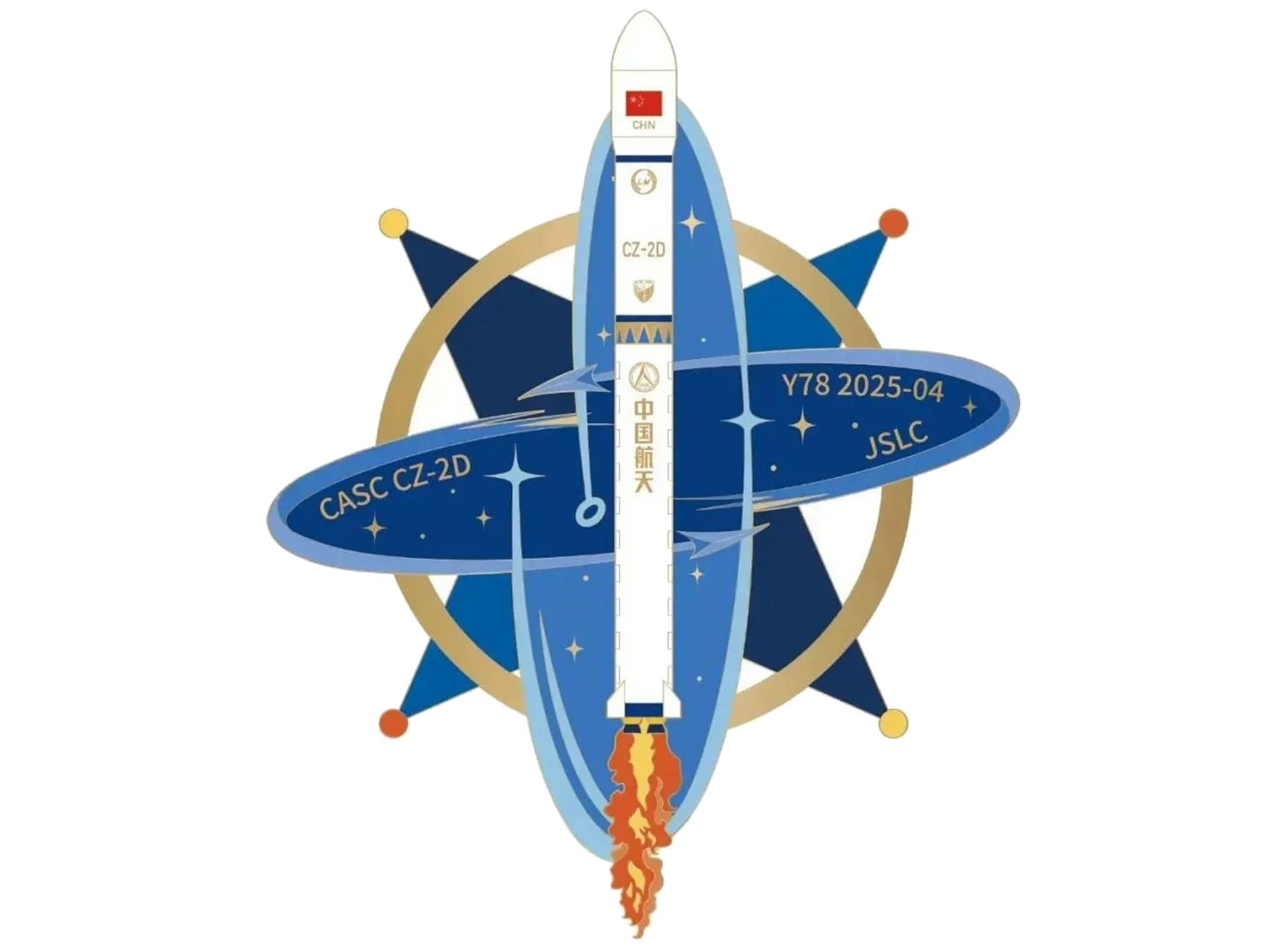 The patch for the Long March 2D Y78 launch mission. The patch for the Long March 2D Y78 launch mission.