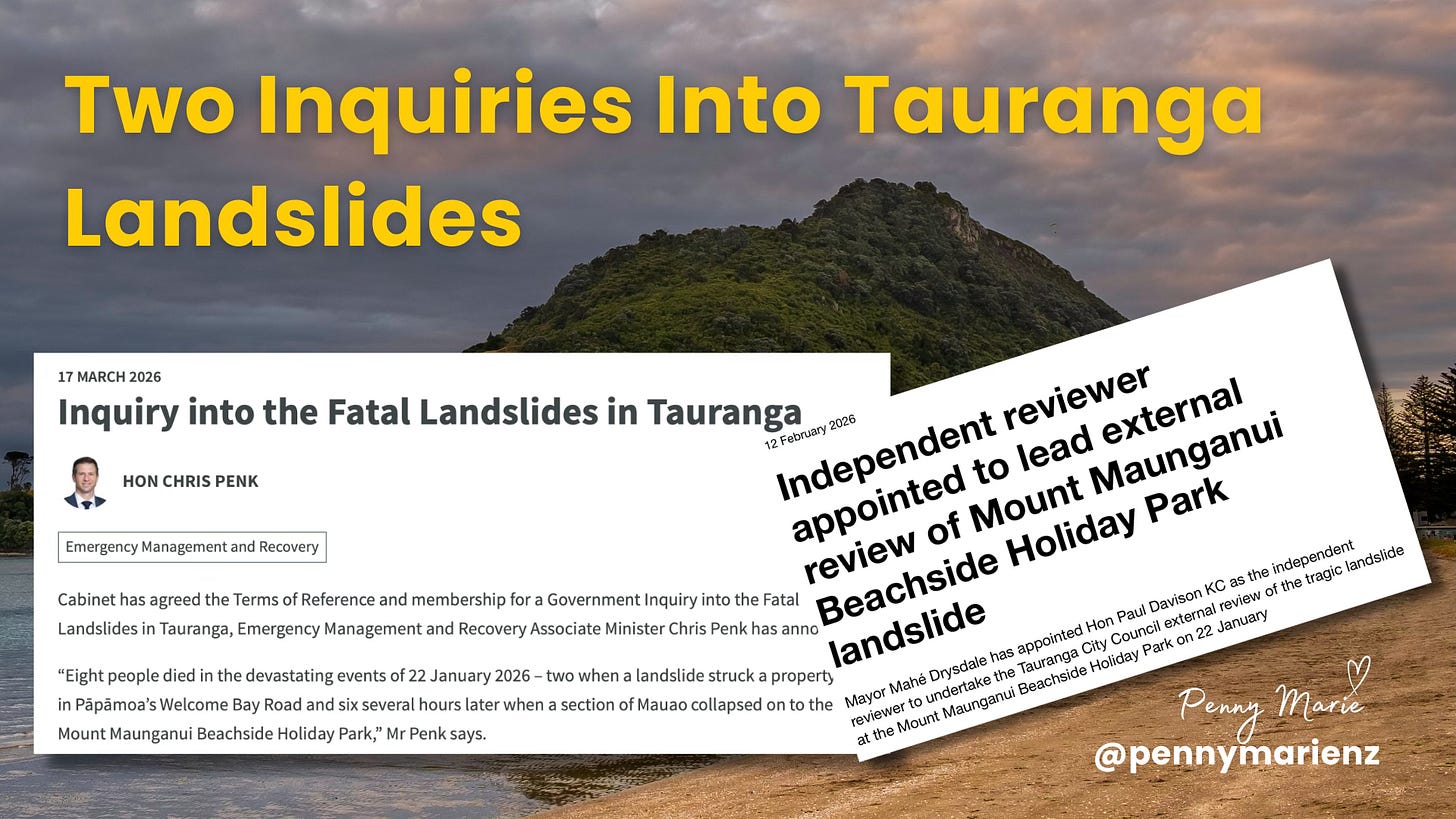 Two Inquiries Into Tauranga Landslides