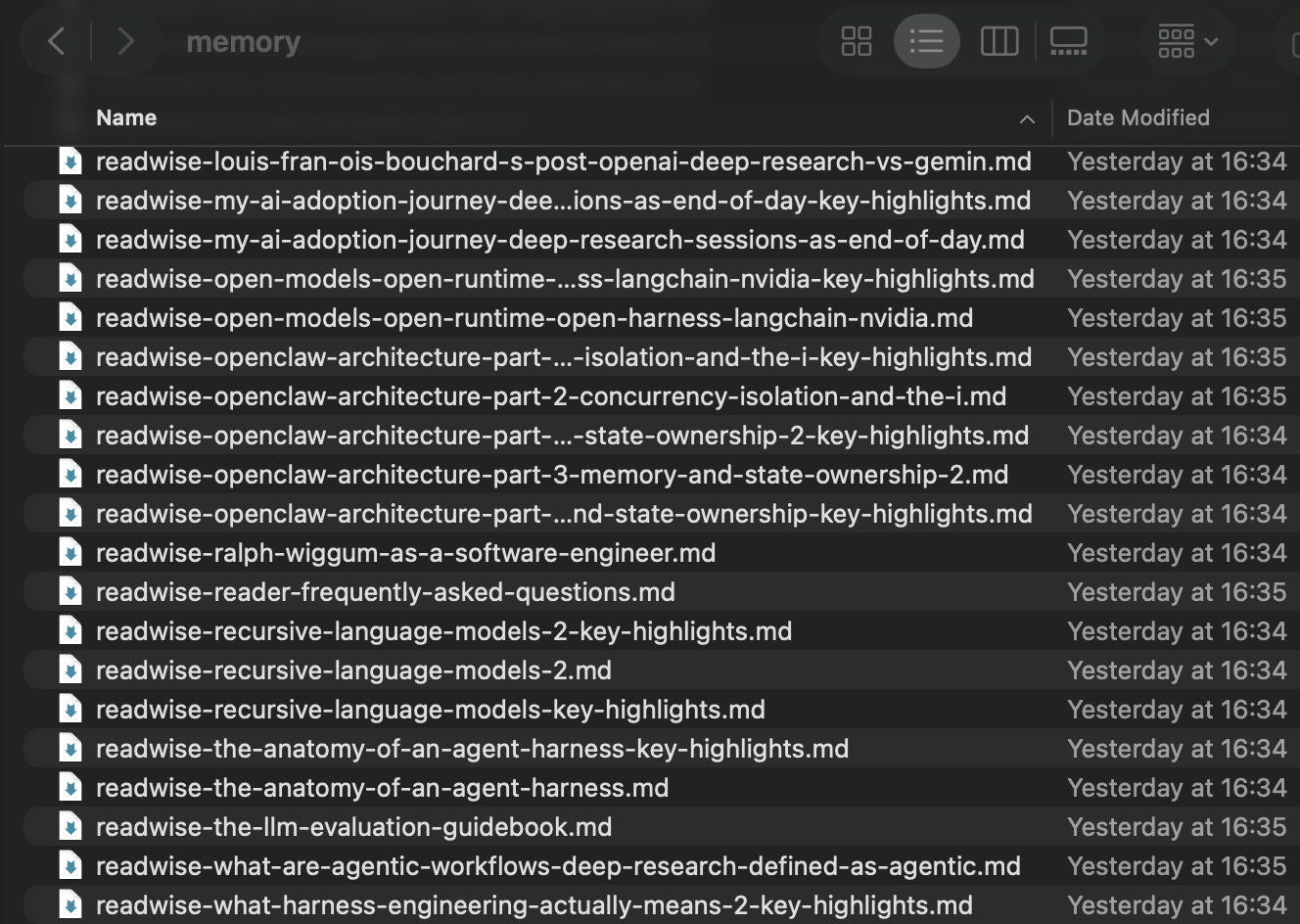 Memory Dir Screenshot