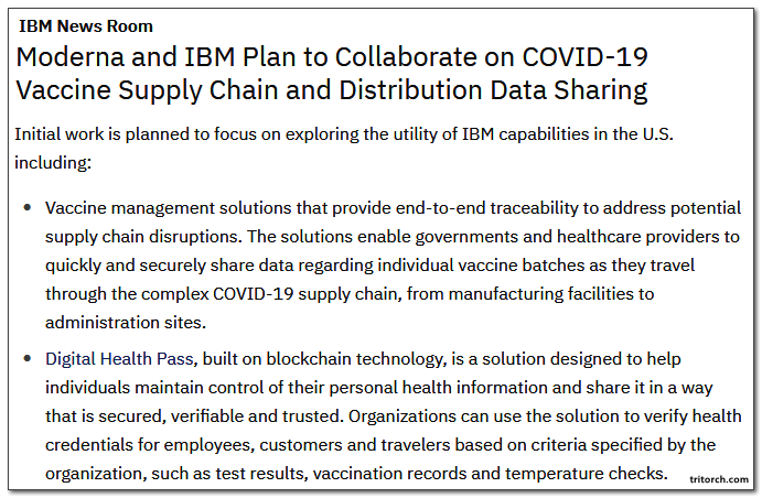 Moderna and IBM coordinate on covid-19 vaccine distribution IBM news room