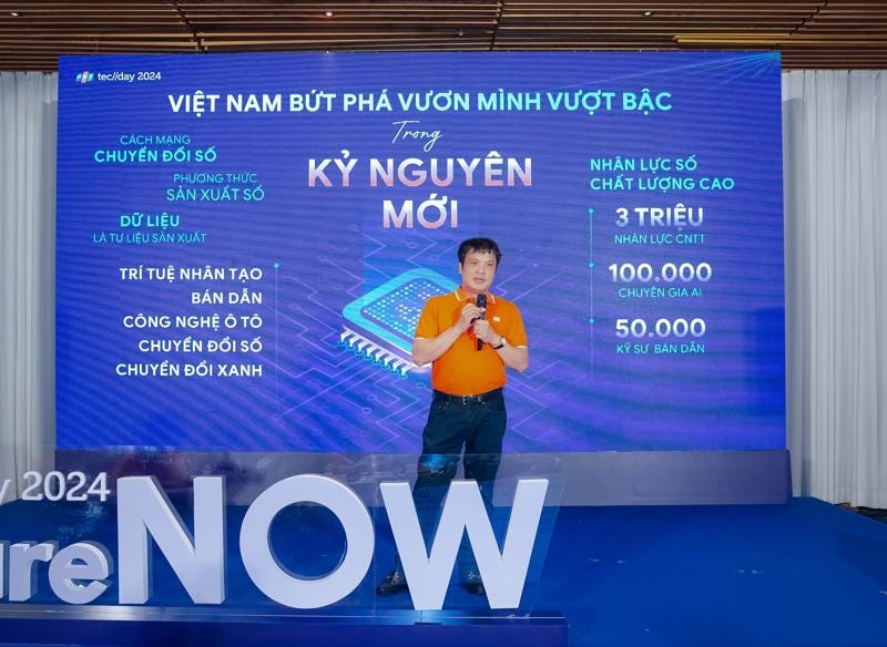 Tổng Giám đốc FPT ông Nguyễn Văn Khoa tại họp báo Diễn đàn công nghệ quốc tế FPT Techday 2024, sáng 31/11. Tổng Giám đốc FPT ông Nguyễn Văn Khoa tại họp báo Diễn đàn công nghệ quốc tế FPT Techday 2024, sáng 31/11.
