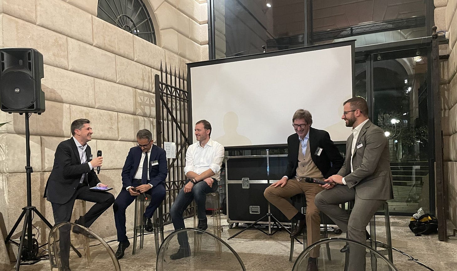 From left side: Marco Caradonna, Egidio Donato, Federico Panizzi, Marco Travaglia e Umberto Giolito