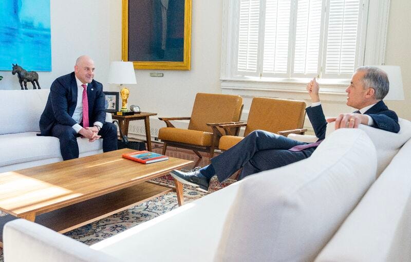 Yesterday I had the opportunity to sit down with Prime Minister Mark Carney.  We had a wide-ranging conversation on defence, geopolitics, and Canada's  history of entrepreneurialism; how it has shaped… | Eliot