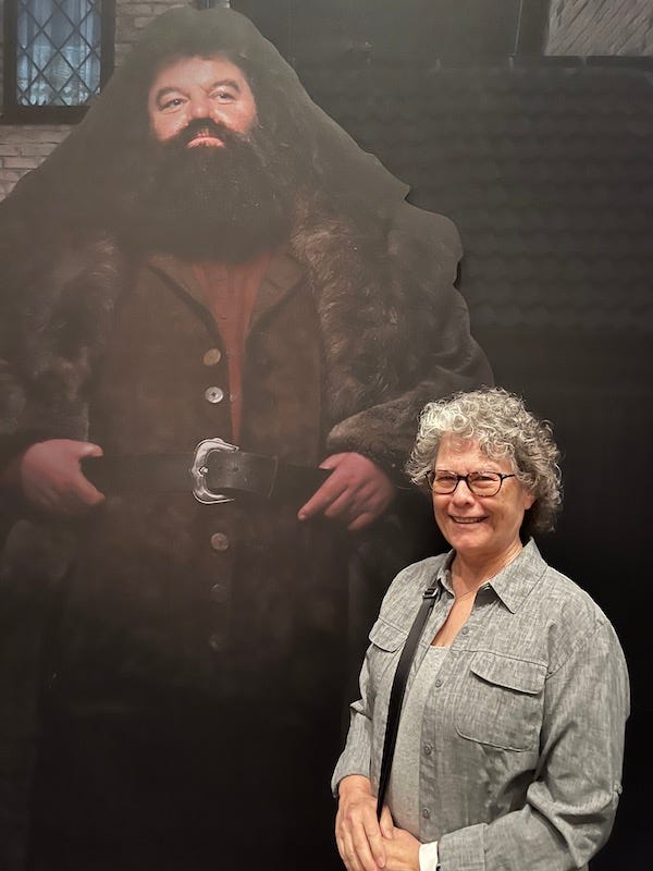 Susan and Hagrid size comparison at Warner Bros. Studio Tour London